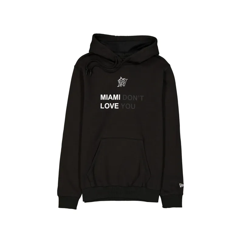 J-Frost x Miami Marlins Black Hoodie made by New Era