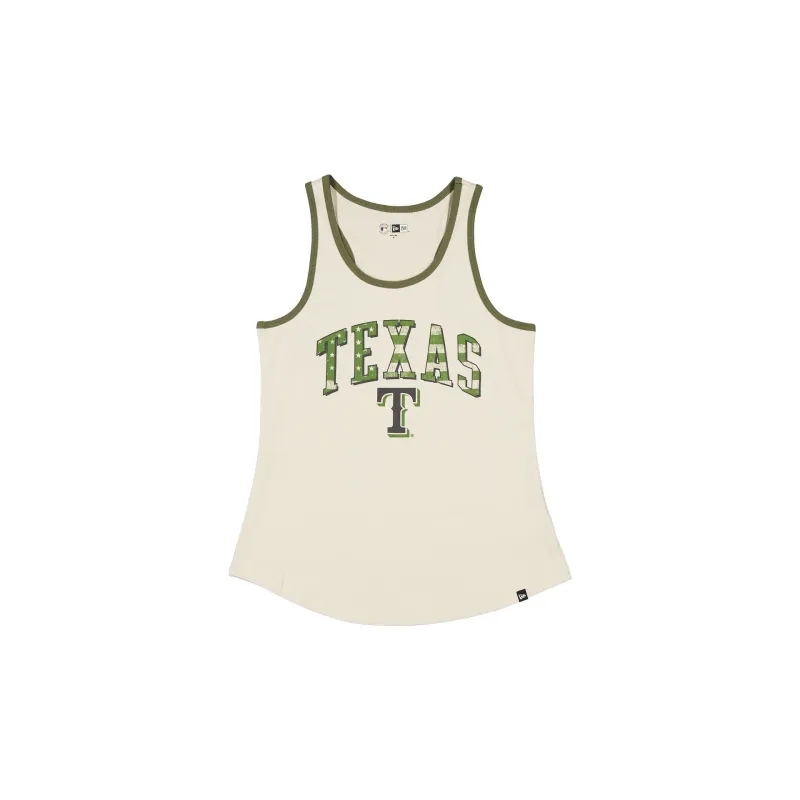 Texas Rangers Armed Forces Day 2025 Women's Stone Tank Top sold by New Era