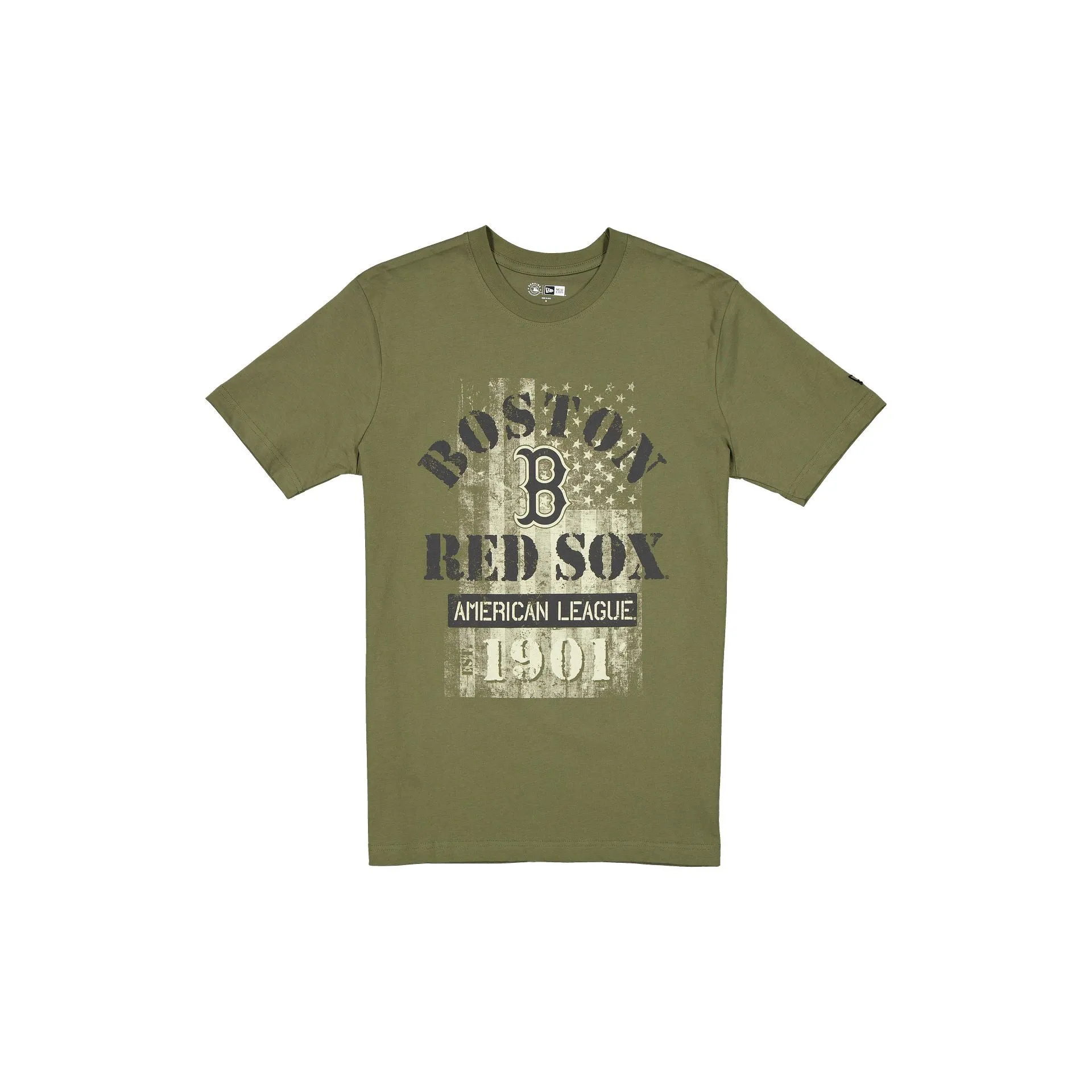 Boston Red Sox Armed Forces Day 2025 Green T-Shirt sold by New Era