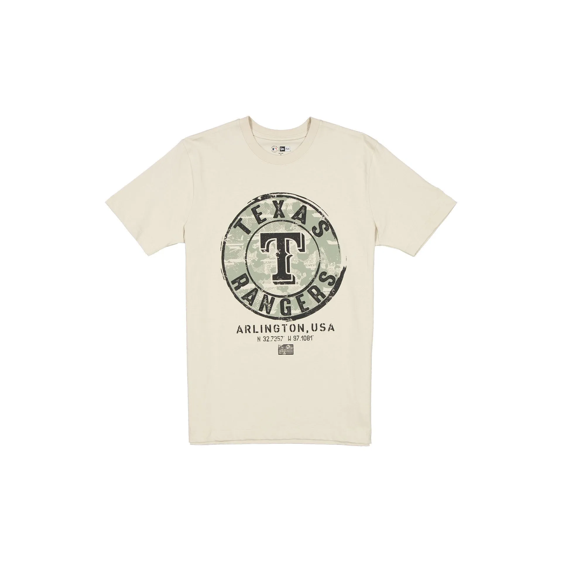 Texas Rangers Armed Forces Day 2025 Stone T-Shirt sold by New Era