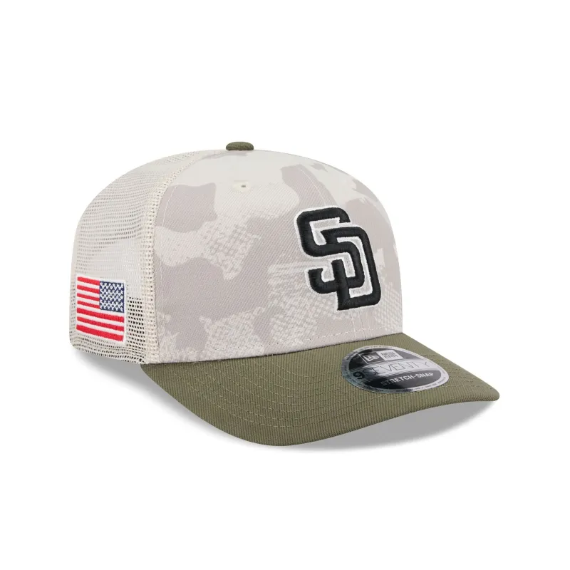 San Diego Padres Armed Forces Day 2025 9SEVENTY Trucker Hat sold by New Era