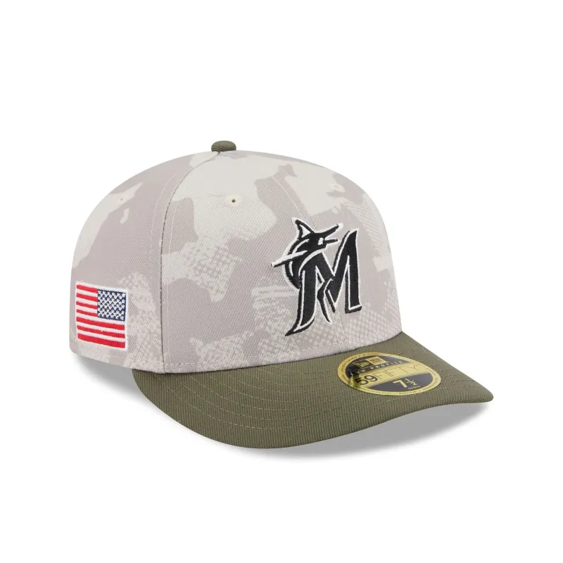 Miami Marlins Armed Forces Day 2025 Low Profile 59FIFTY Fitted Hat sold by New Era