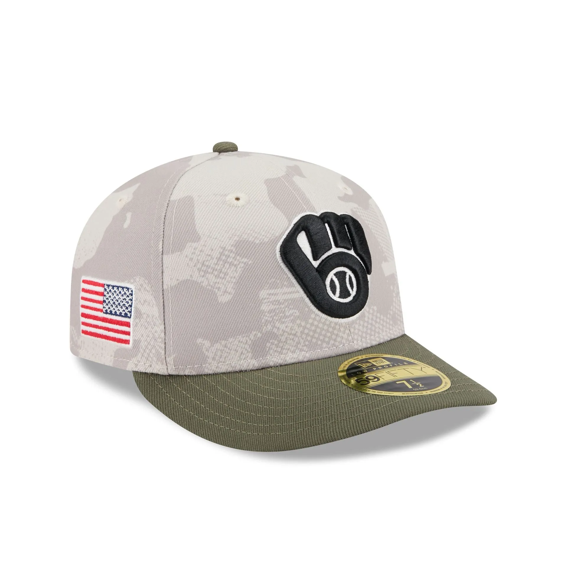 Milwaukee Brewers Armed Forces Day 2025 Low Profile 59FIFTY Fitted Hat sold by New Era