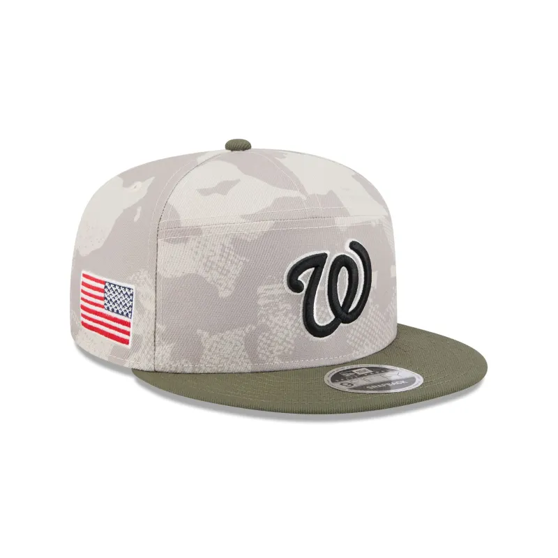Washington Nationals Armed Forces Day 2025 Split Panel 9FIFTY Snapback Hat sold by New Era