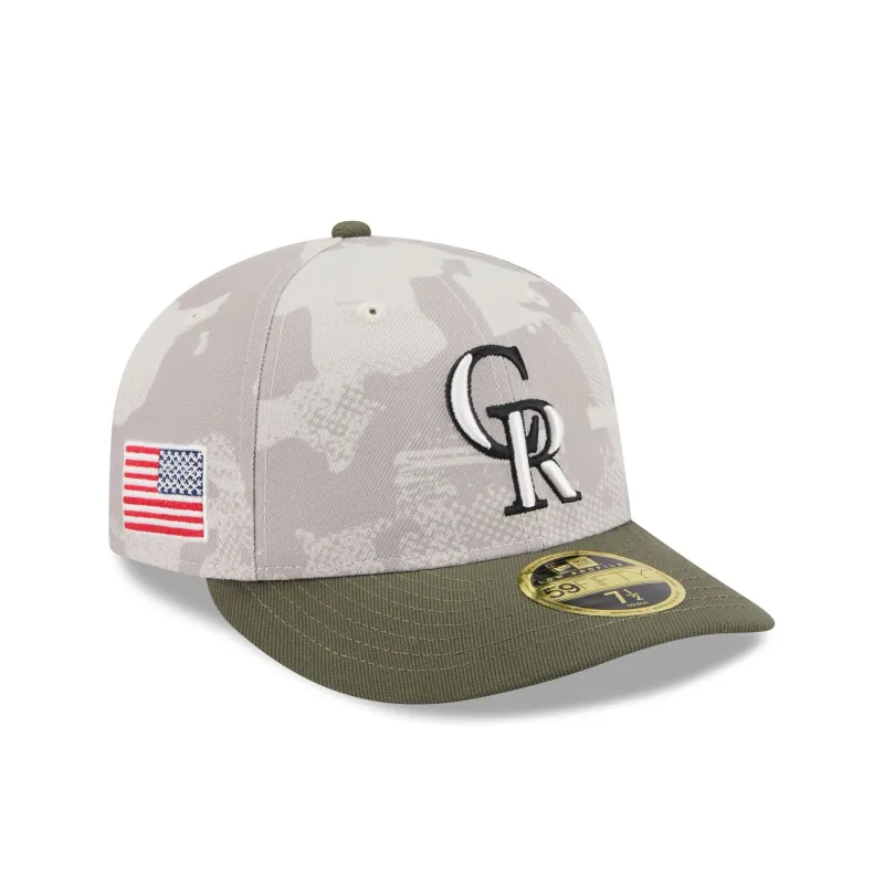 Colorado Rockies Armed Forces Day 2025 Low Profile 59FIFTY Fitted Hat sold by New Era