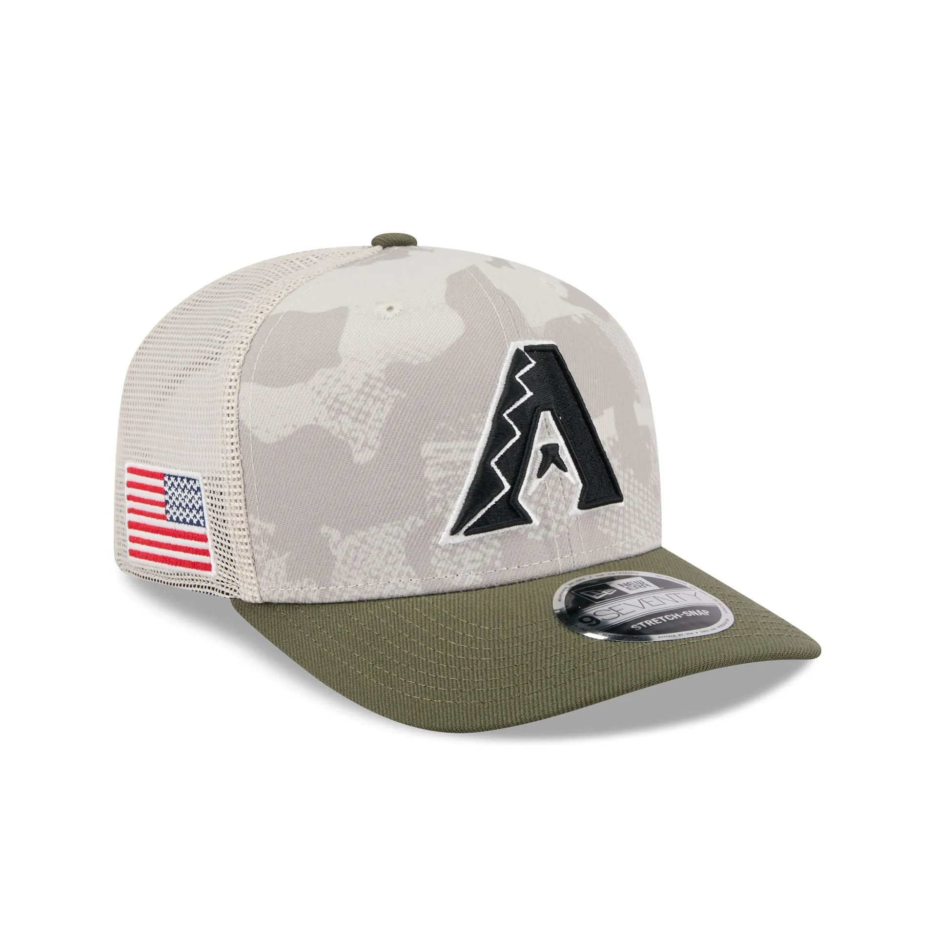Arizona Diamondbacks Armed Forces Day 2025 9SEVENTY Trucker Hat sold by New Era