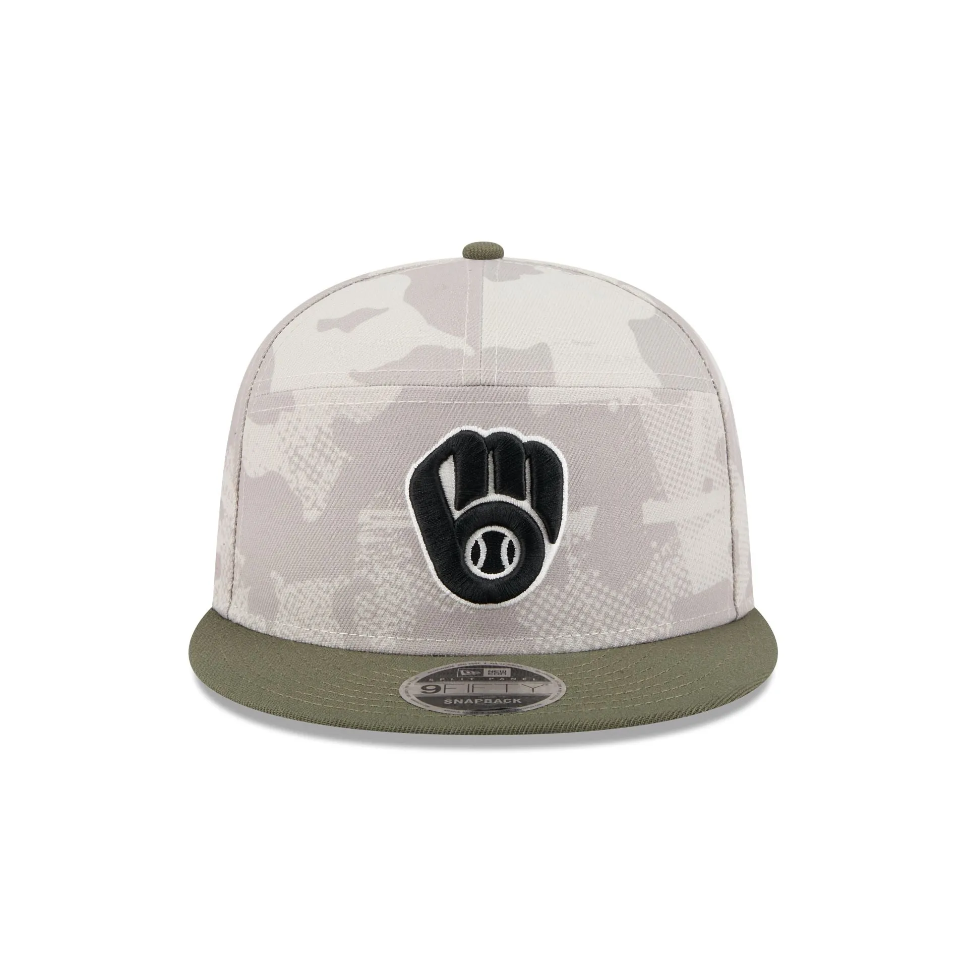 Milwaukee Brewers Armed Forces Day 2025 Split Panel 9FIFTY Snapback Hat sold by New Era product image thumbnail 2