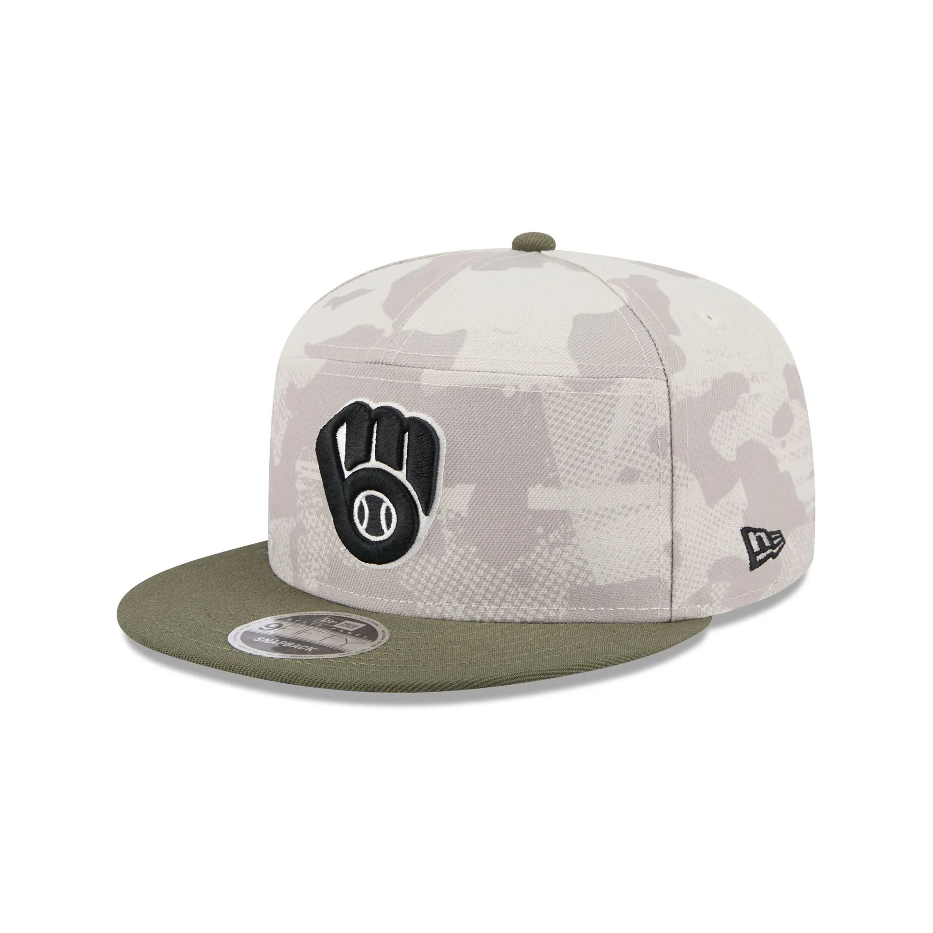 Milwaukee Brewers Armed Forces Day 2025 Split Panel 9FIFTY Snapback Hat sold by New Era product image thumbnail 3
