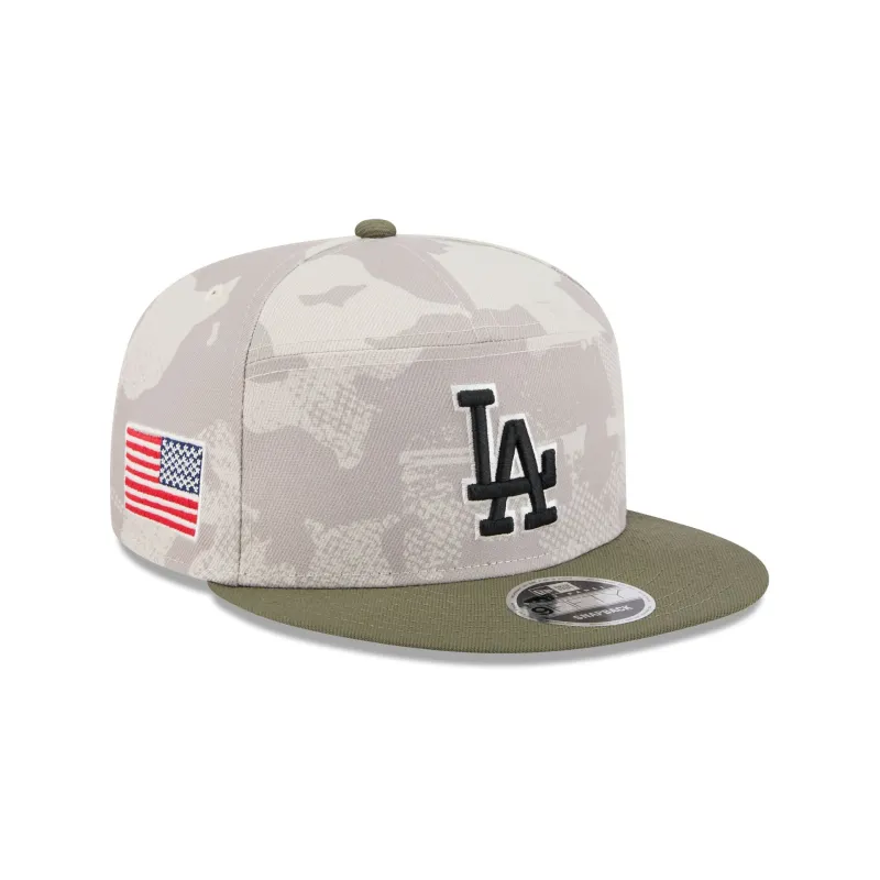 Los Angeles Dodgers Armed Forces Day 2025 Split Panel 9FIFTY Snapback Hat sold by New Era