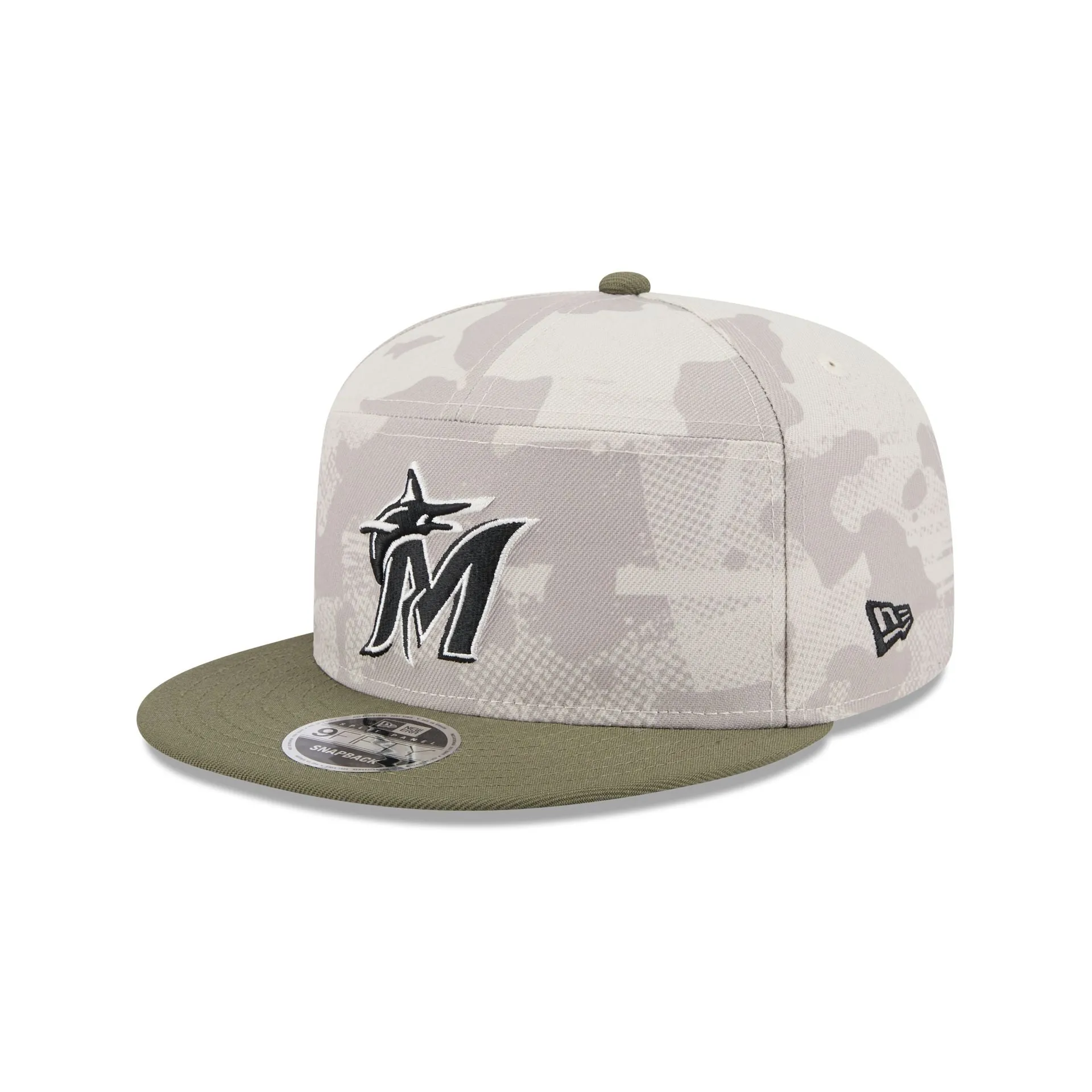 Miami Marlins Armed Forces Day 2025 Split Panel 9FIFTY Snapback Hat sold by New Era product image thumbnail 3