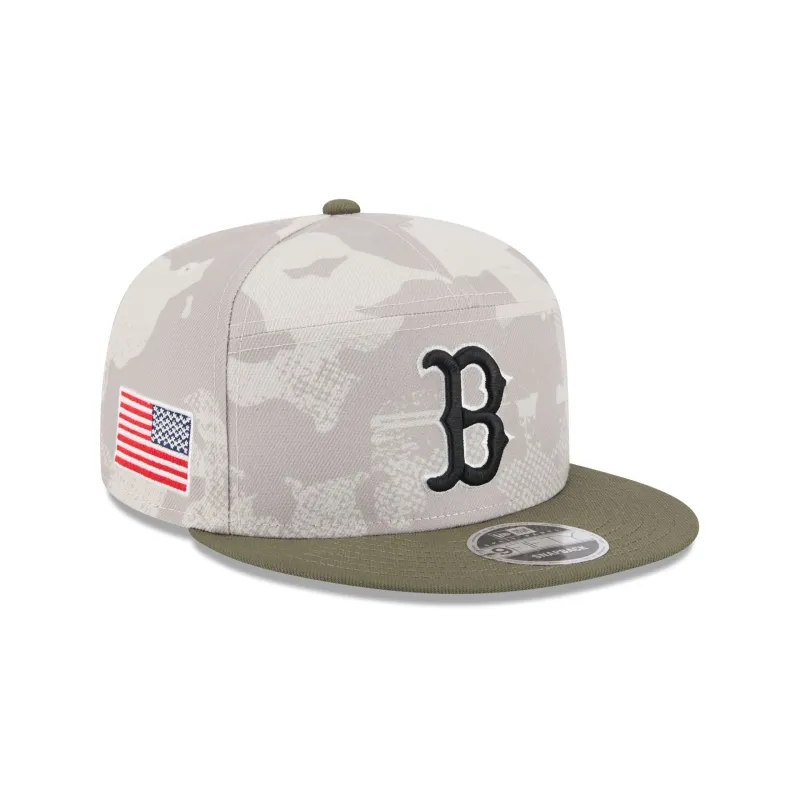 Boston Red Sox Armed Forces Day 2025 Split Panel 9FIFTY Snapback Hat sold by New Era