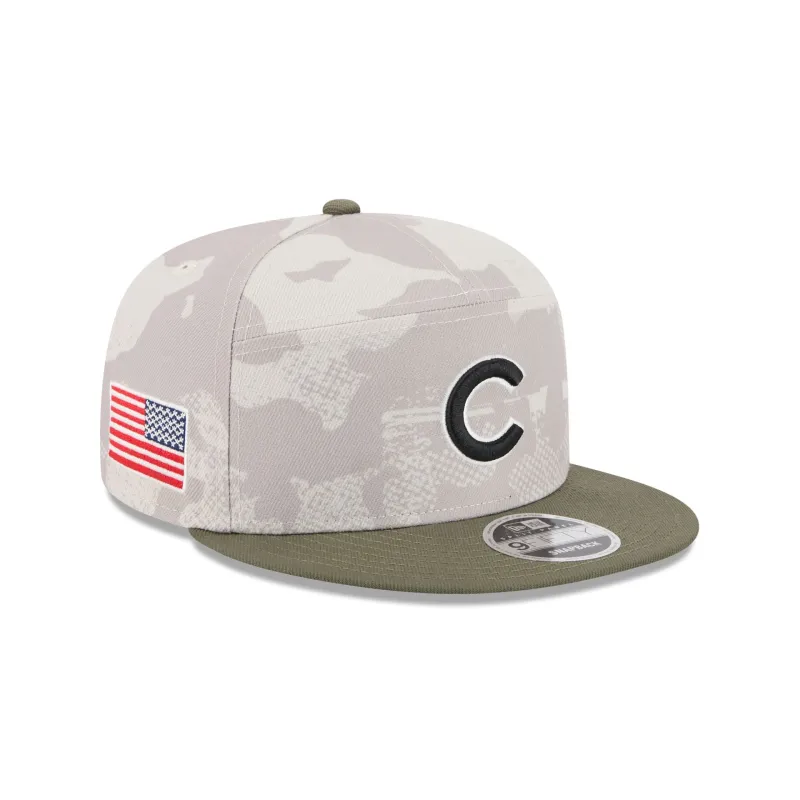 Chicago Cubs Armed Forces Day 2025 Split Panel 9FIFTY Snapback Hat sold by New Era