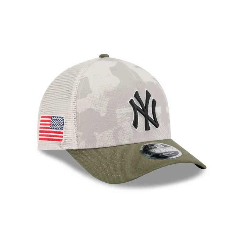 New York Yankees Armed Forces Day 2025 9FORTY M-Crown A-Frame Trucker Hat sold by New Era