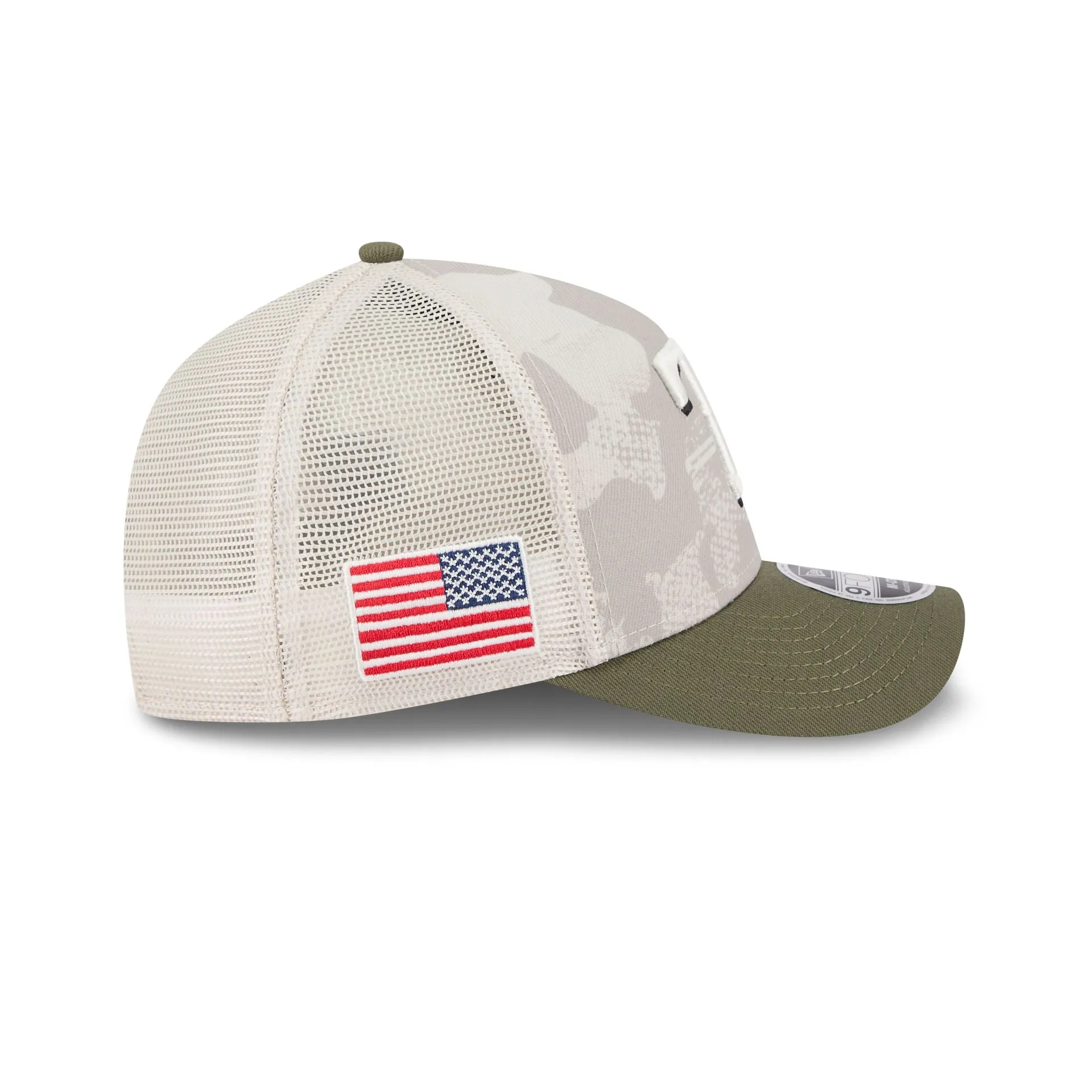 Texas Rangers Armed Forces Day 2025 9FORTY M-Crown A-Frame Trucker Hat sold by New Era product image thumbnail 4