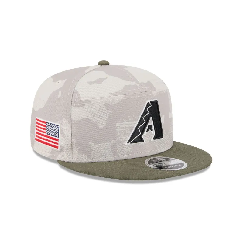 Arizona Diamondbacks Armed Forces Day 2025 Split Panel 9FIFTY Snapback Hat sold by New Era