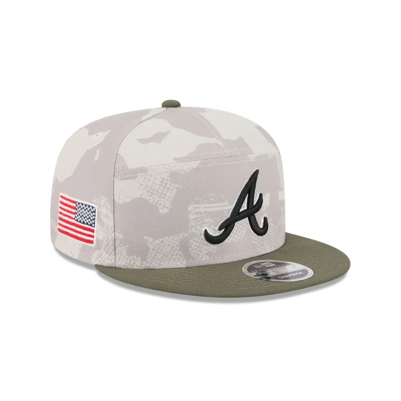 Atlanta Braves Armed Forces Day 2025 Split Panel 9FIFTY Snapback Hat sold by New Era