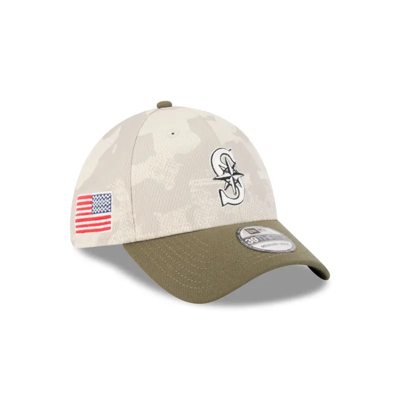 Seattle Mariners Armed Forces Day 2025 39THIRTY Stretch Fit Hat sold by New Era