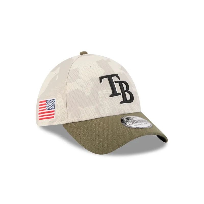 Tampa Bay Rays Armed Forces Day 2025 39THIRTY Stretch Fit Hat sold by New Era