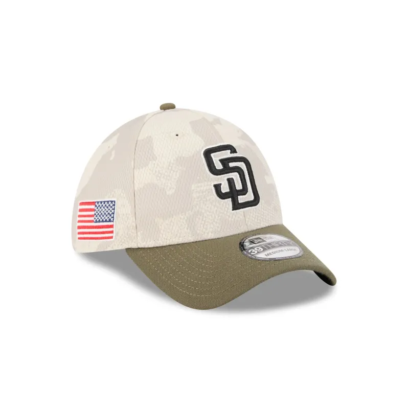 San Diego Padres Armed Forces Day 2025 39THIRTY Stretch Fit Hat sold by New Era