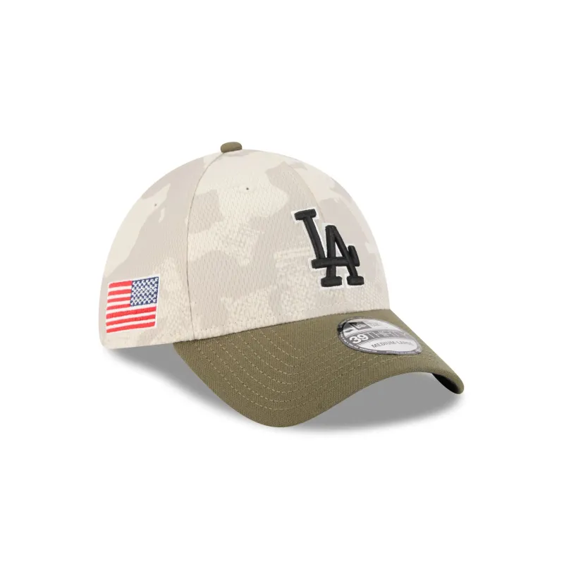 Los Angeles Dodgers Armed Forces Day 2025 39THIRTY Stretch Fit Hat sold by New Era