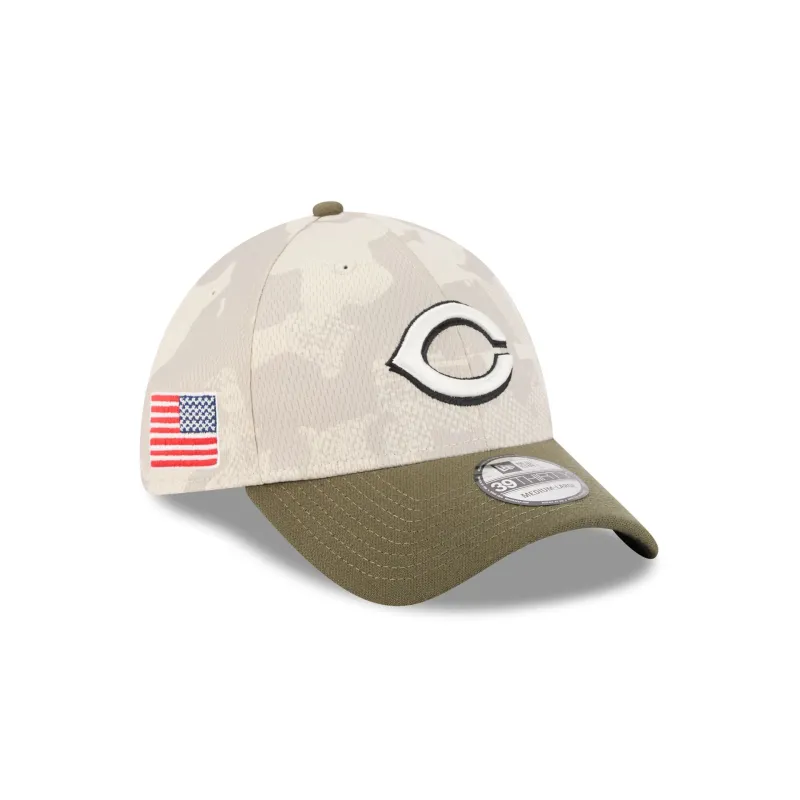 Cincinnati Reds Armed Forces Day 2025 39THIRTY Stretch Fit Hat sold by New Era