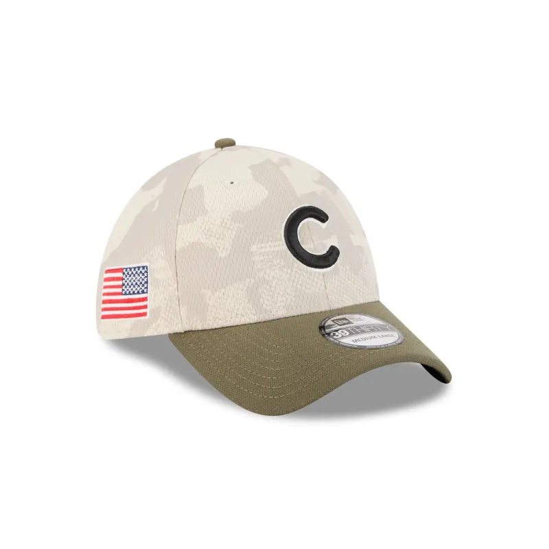 Chicago Cubs Armed Forces Day 2025 39THIRTY Stretch Fit Hat sold by New Era