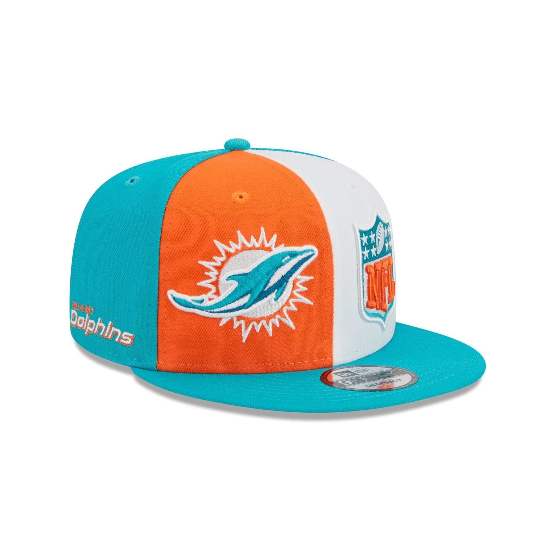 Miami Dolphins 2023 Sideline 9FIFTY Snapback Hat sold by New Era