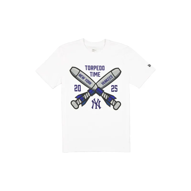 New York Yankees Torpedo Time White T-Shirt sold by New Era