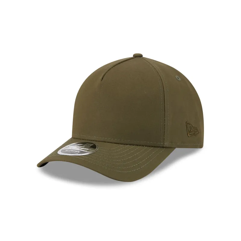 New Era Cap Olive Green 9FORTY M-Crown A-Frame Snapback Hat made by New Era
