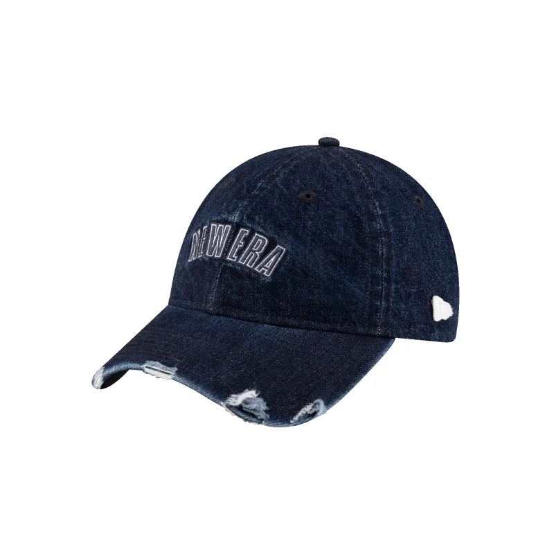 New Era Branded Sweep Rugby Denim Muted Indigo 9FORTY Adjustable Hat sold by New Era