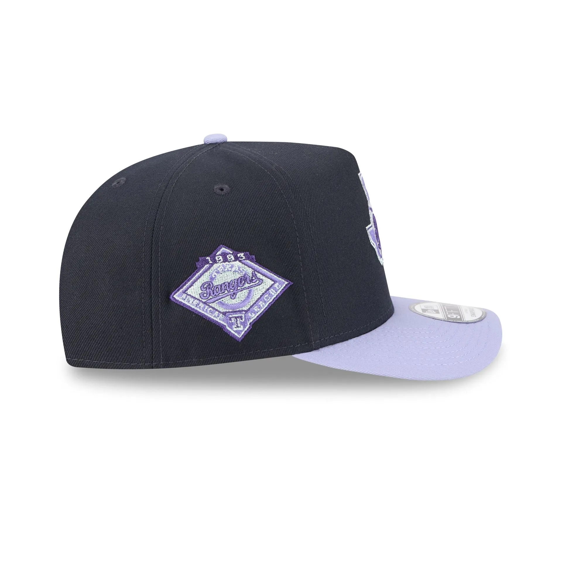 Texas Rangers Navy Lavender 9FIFTY A-Frame Snapback Hat sold by New Era product image thumbnail 4