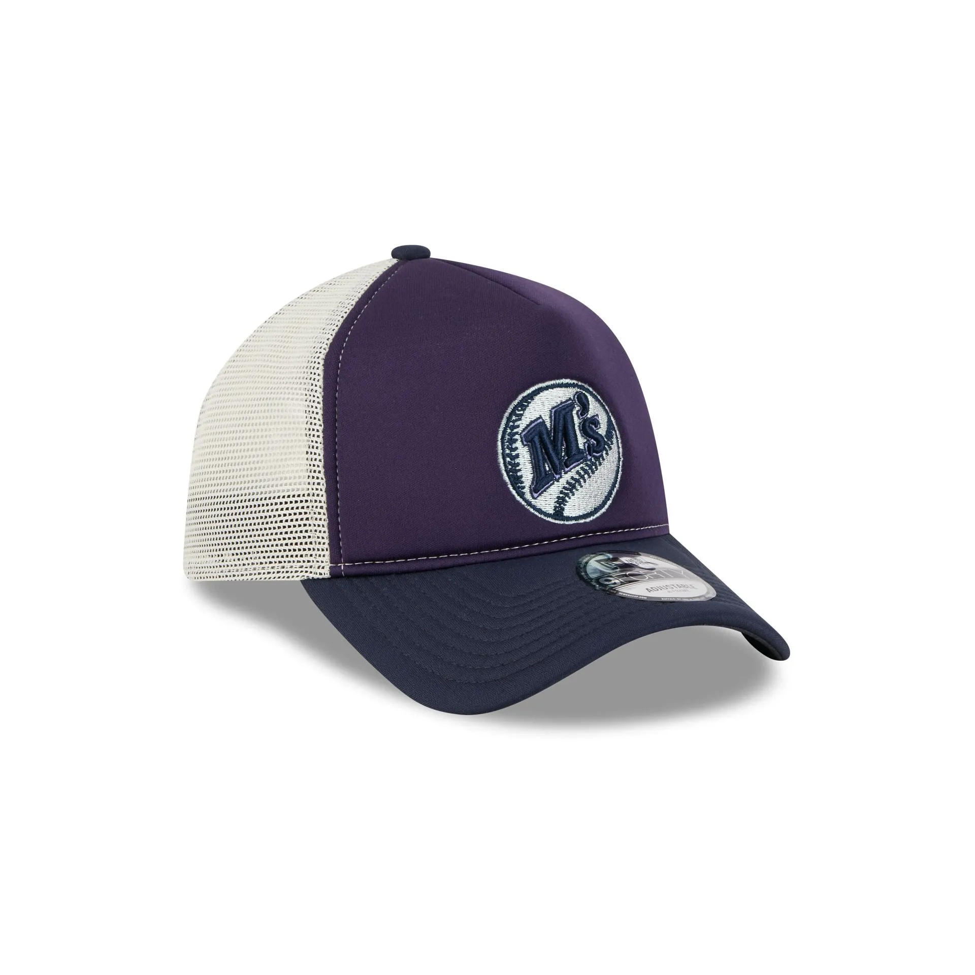 Seattle Mariners Navy Purple 9FORTY A-Frame Trucker Hat sold by New Era product image thumbnail 3