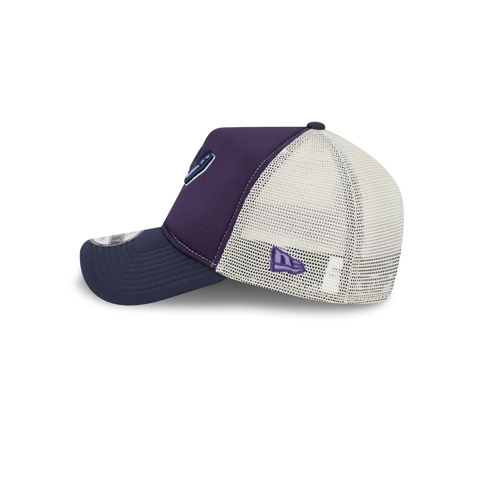 San Antonio Spurs Navy Purple 9FORTY A-Frame Trucker Hat sold by New Era product image thumbnail 4