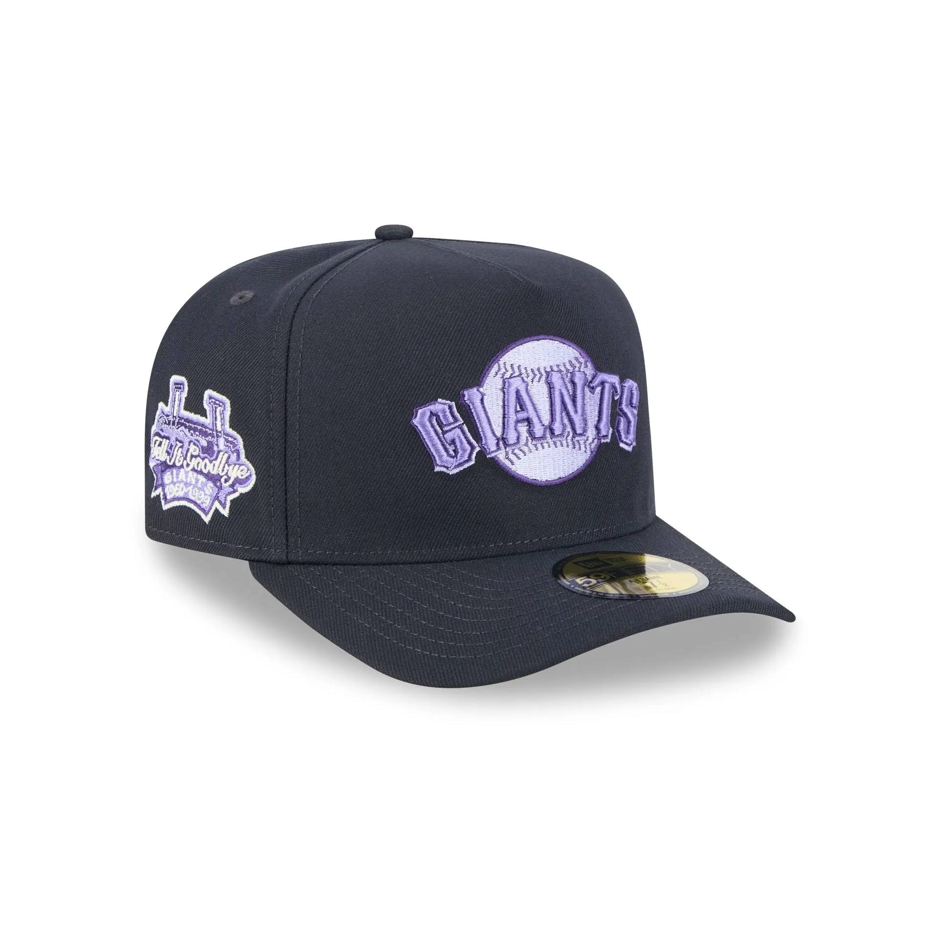 San Francisco Giants Navy Lavender 59FIFTY A-Frame Fitted Hat sold by New Era