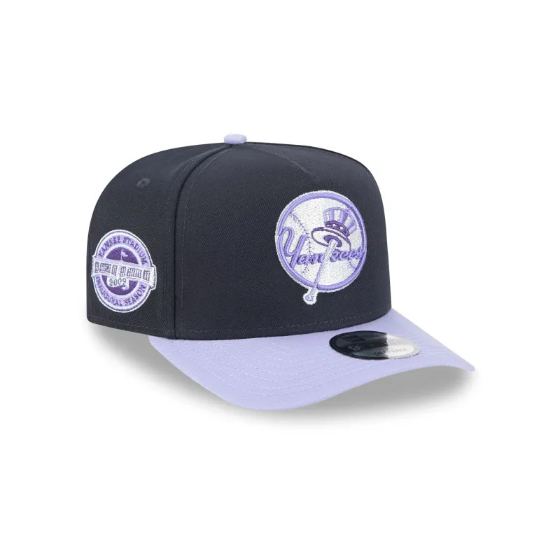 New York Yankees Navy Lavender 9FIFTY A-Frame Snapback Hat sold by New Era