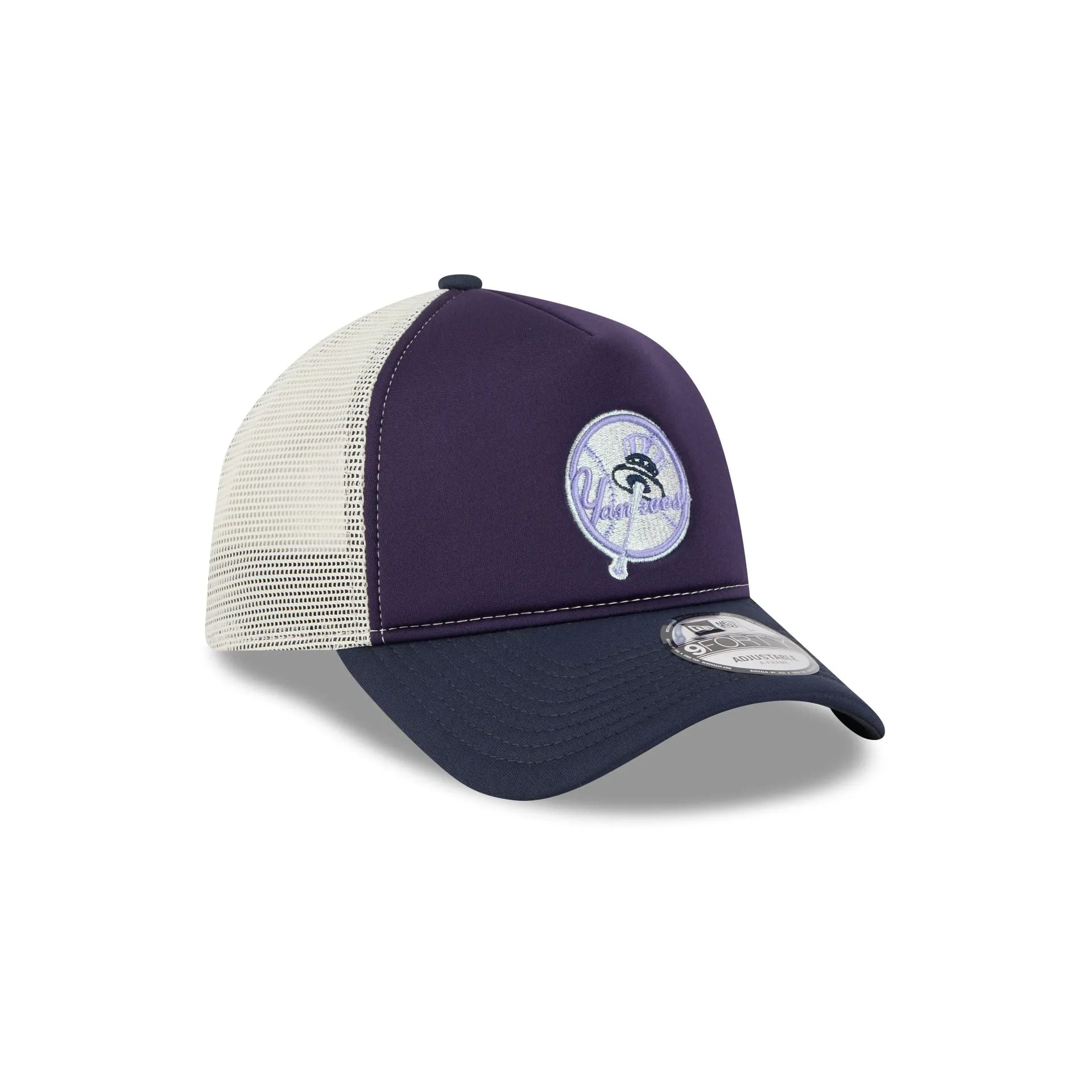 New York Yankees Navy Purple 9FORTY A-Frame Trucker Hat sold by New Era product image thumbnail 3