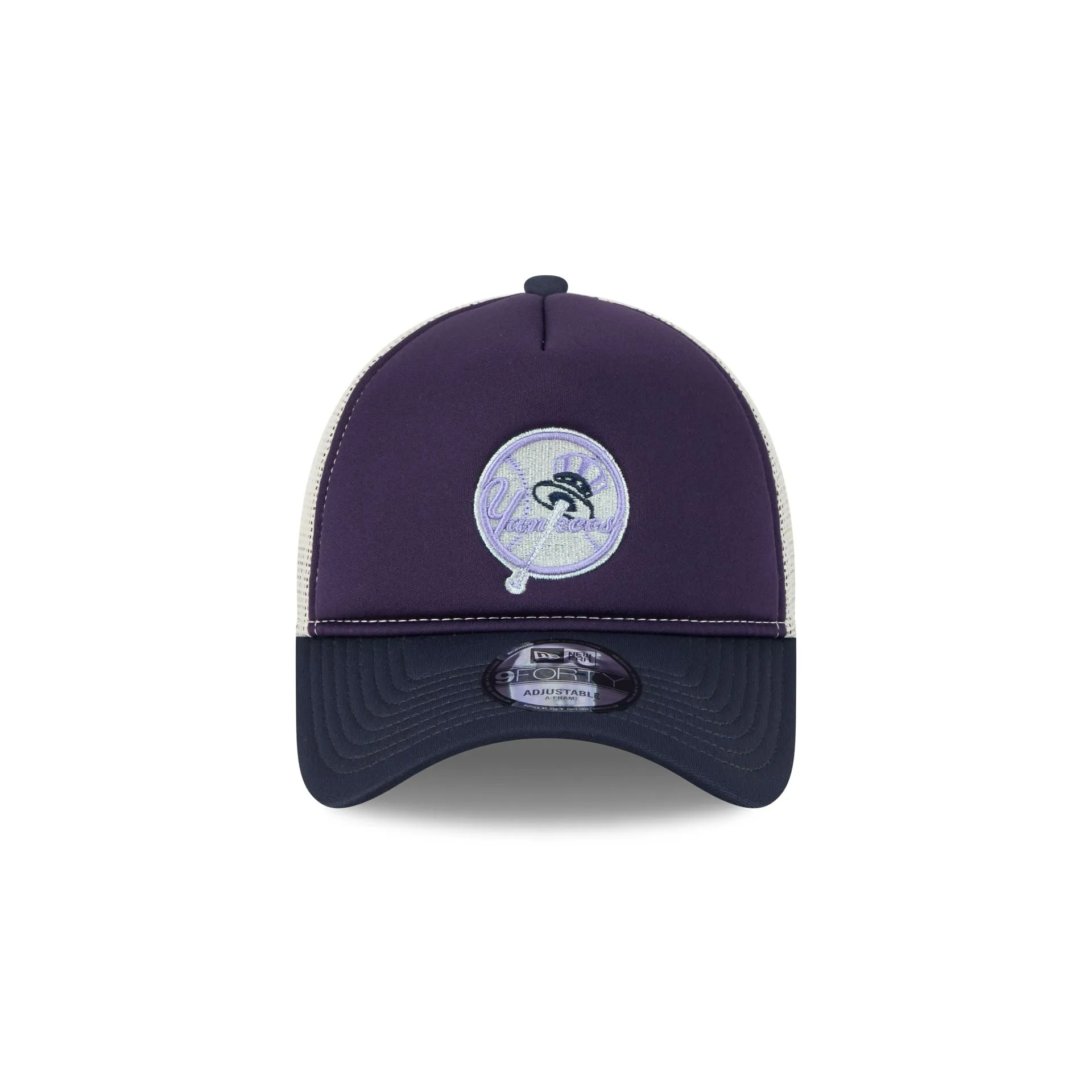 New York Yankees Navy Purple 9FORTY A-Frame Trucker Hat sold by New Era product image thumbnail 2