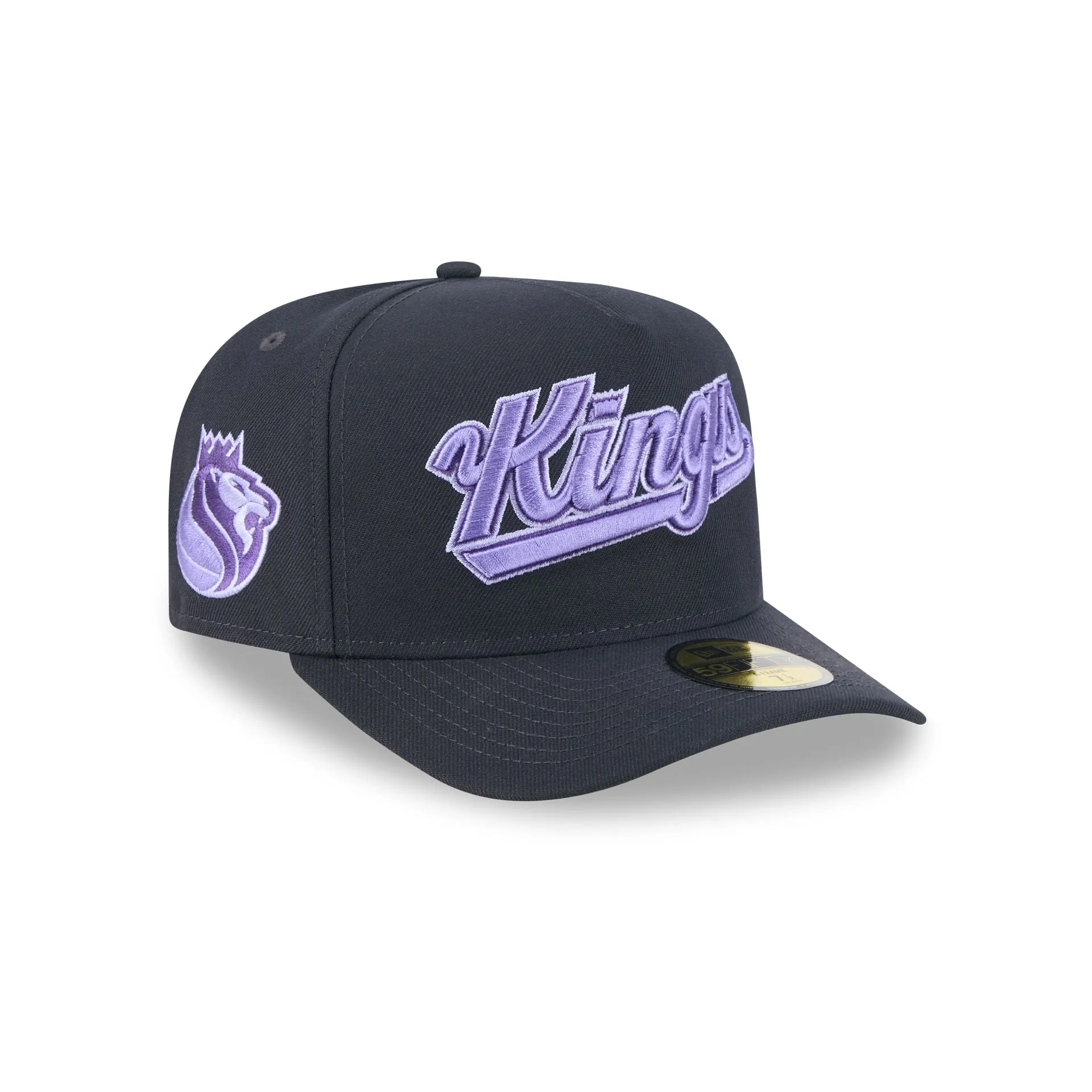 Sacramento Kings Navy Lavender 59FIFTY A-Frame Fitted Hat sold by New Era