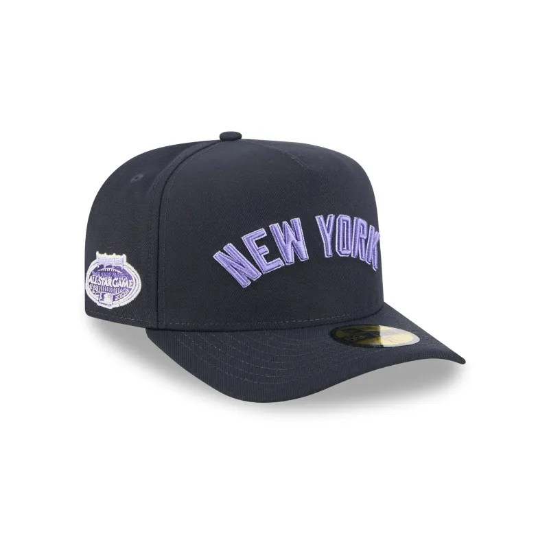New York Yankees Navy Lavender 59FIFTY A-Frame Fitted Hat sold by New Era
