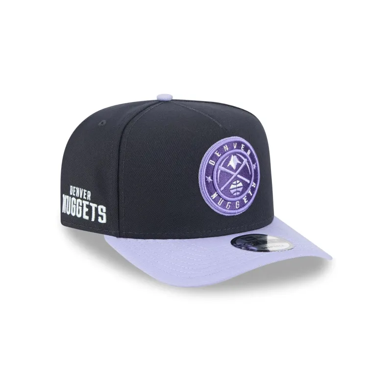 Denver Nuggets Navy Lavender 9FIFTY A-Frame Snapback Hat sold by New Era
