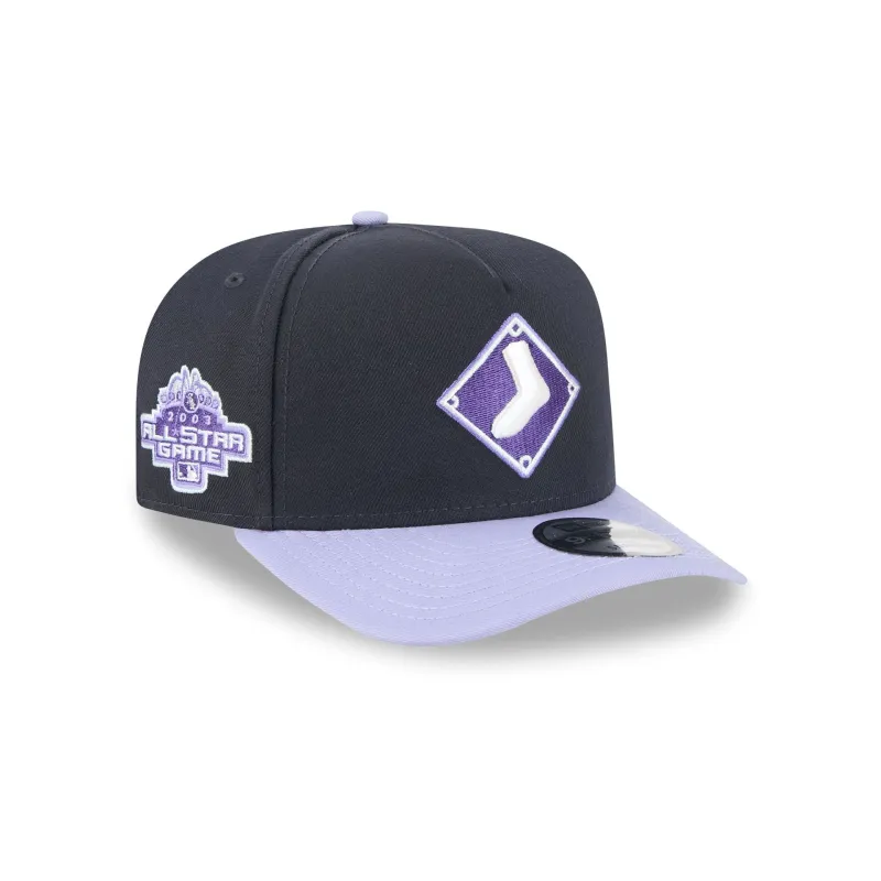 Chicago White Sox Navy Lavender 9FIFTY A-Frame Snapback Hat sold by New Era