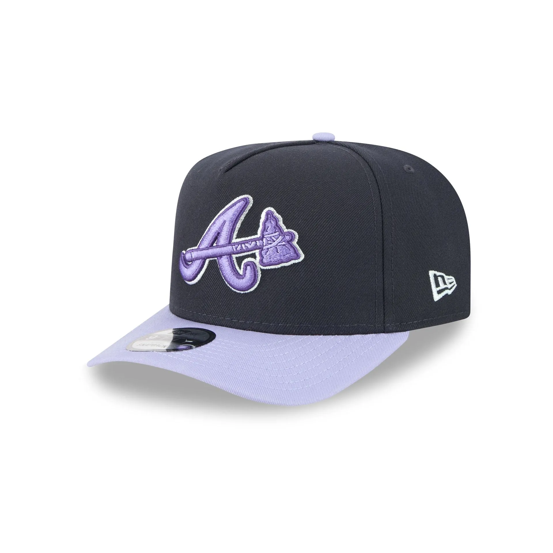 Atlanta Braves Navy Lavender 9FIFTY A-Frame Snapback Hat sold by New Era product image thumbnail 3