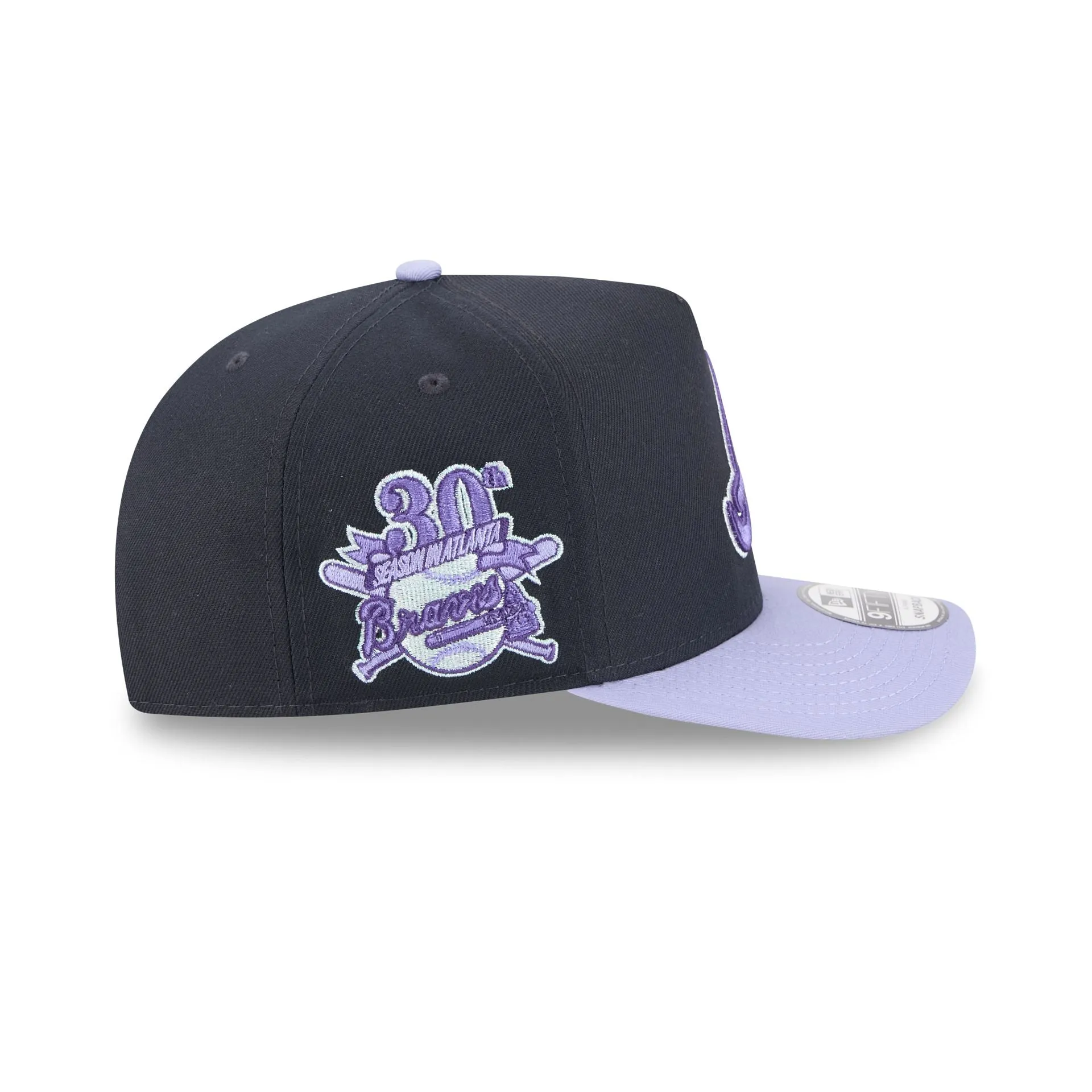 Atlanta Braves Navy Lavender 9FIFTY A-Frame Snapback Hat sold by New Era product image thumbnail 4