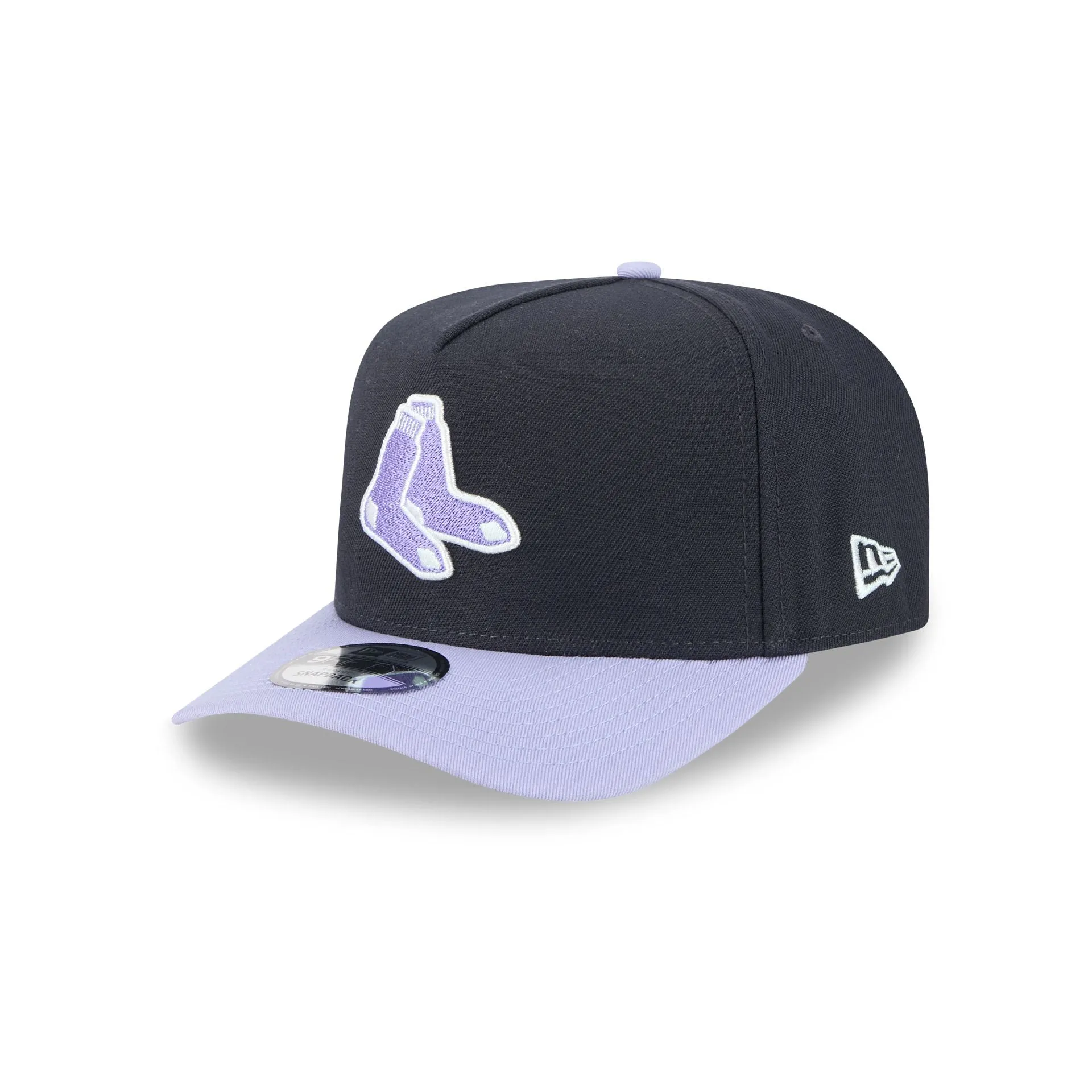 Boston Red Sox Navy Lavender 9FIFTY A-Frame Snapback Hat sold by New Era product image thumbnail 3