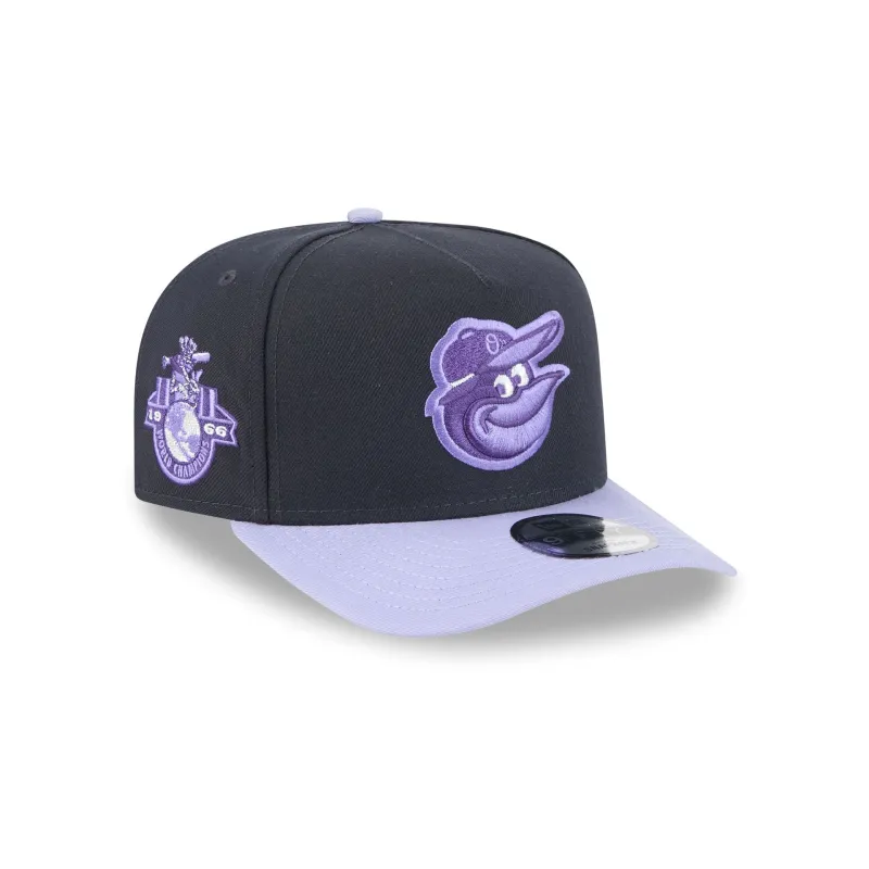 Baltimore Orioles Navy Lavender 9FIFTY A-Frame Snapback Hat sold by New Era