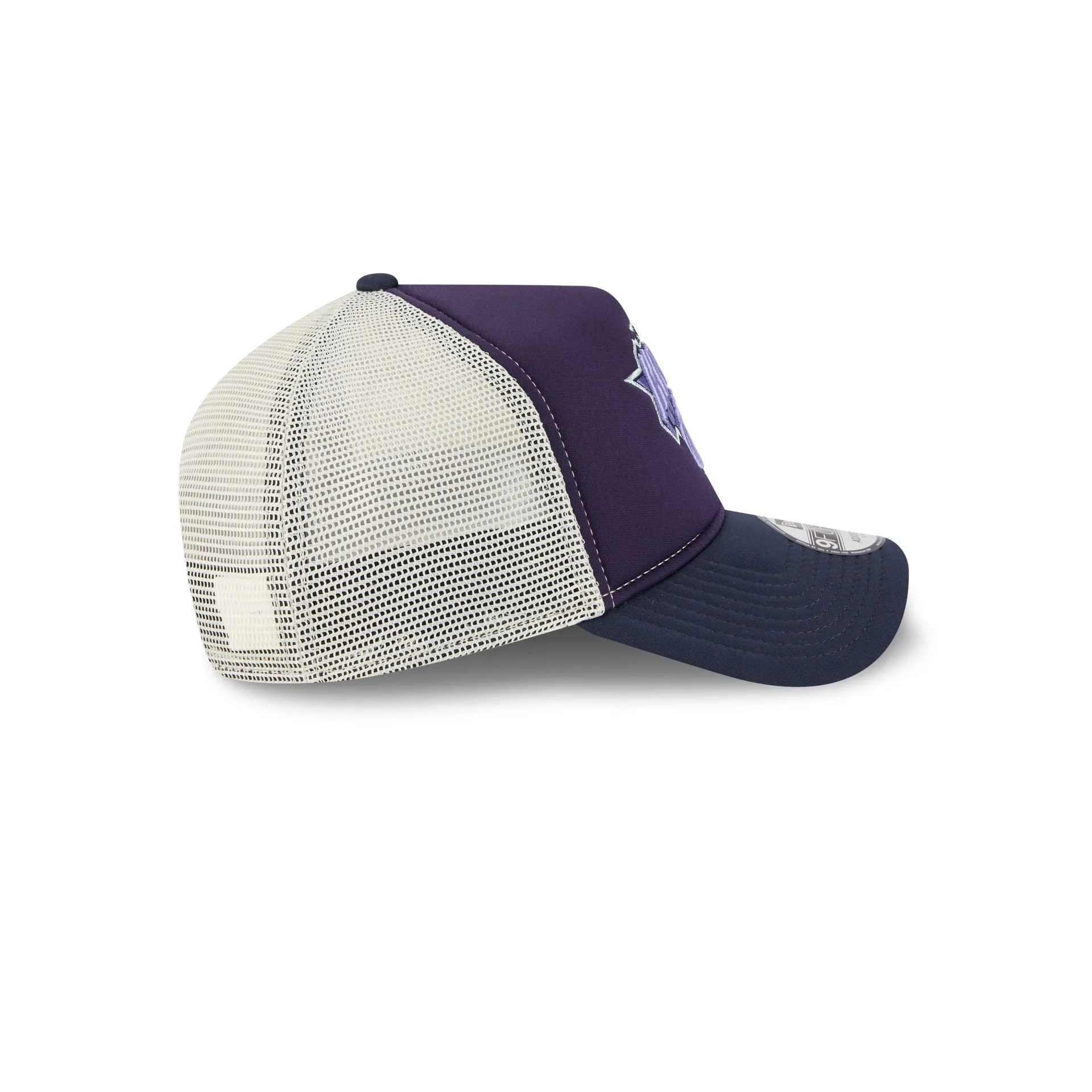New York Knicks Navy Purple 9FORTY A-Frame Trucker Hat sold by New Era product image thumbnail 5