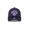 New York Knicks Navy Purple 9FORTY A-Frame Trucker Hat sold by New Era