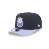 Golden State Warriors Navy Lavender 9FIFTY A-Frame Snapback Hat sold by New Era