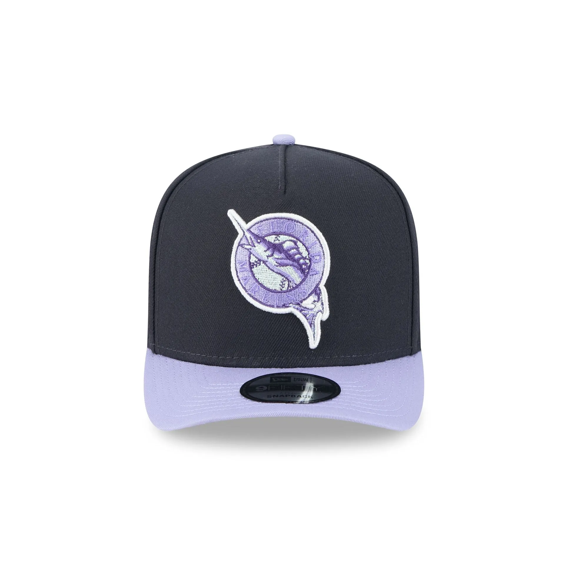Miami Marlins Navy Lavender 9FIFTY A-Frame Snapback Hat sold by New Era product image thumbnail 2