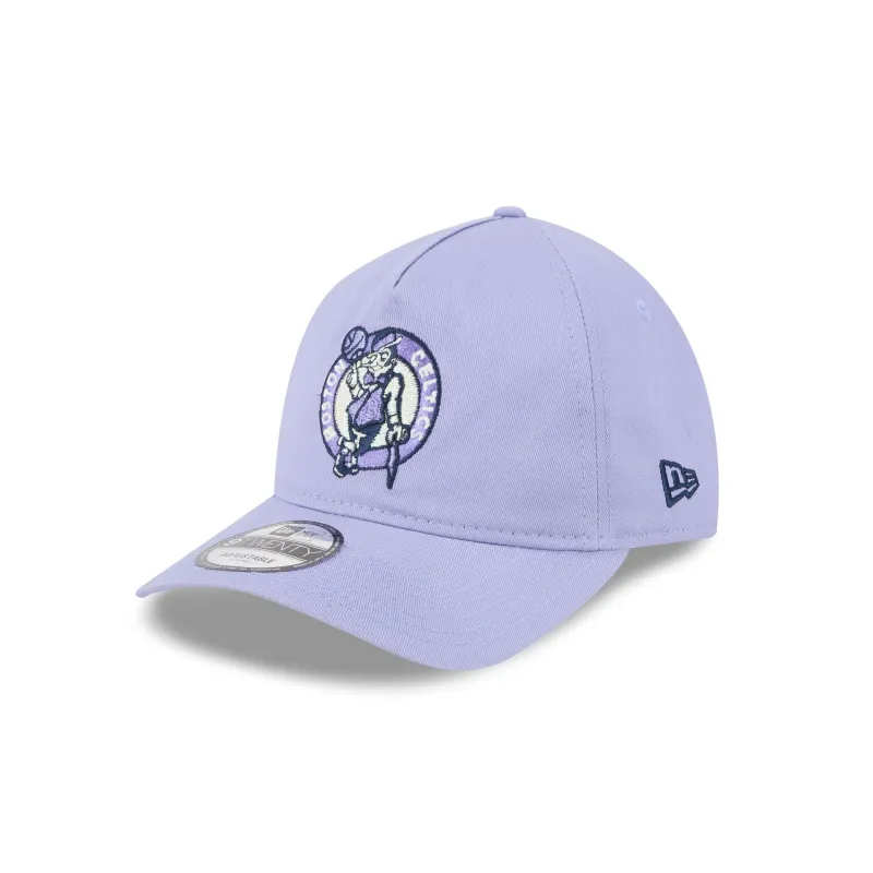 Boston Celtics Lavender 9TWENTY A-Frame Adjustable Hat sold by New Era
